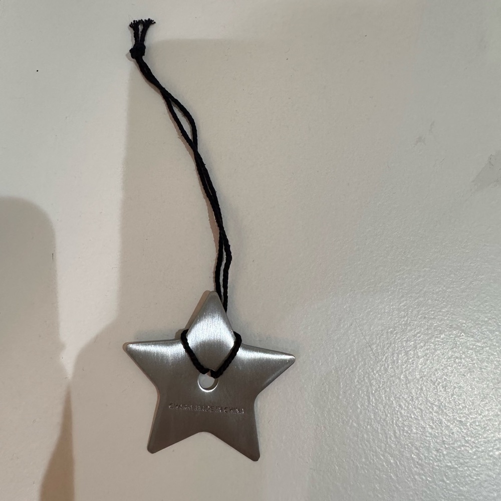 Dior silver chrome star charm